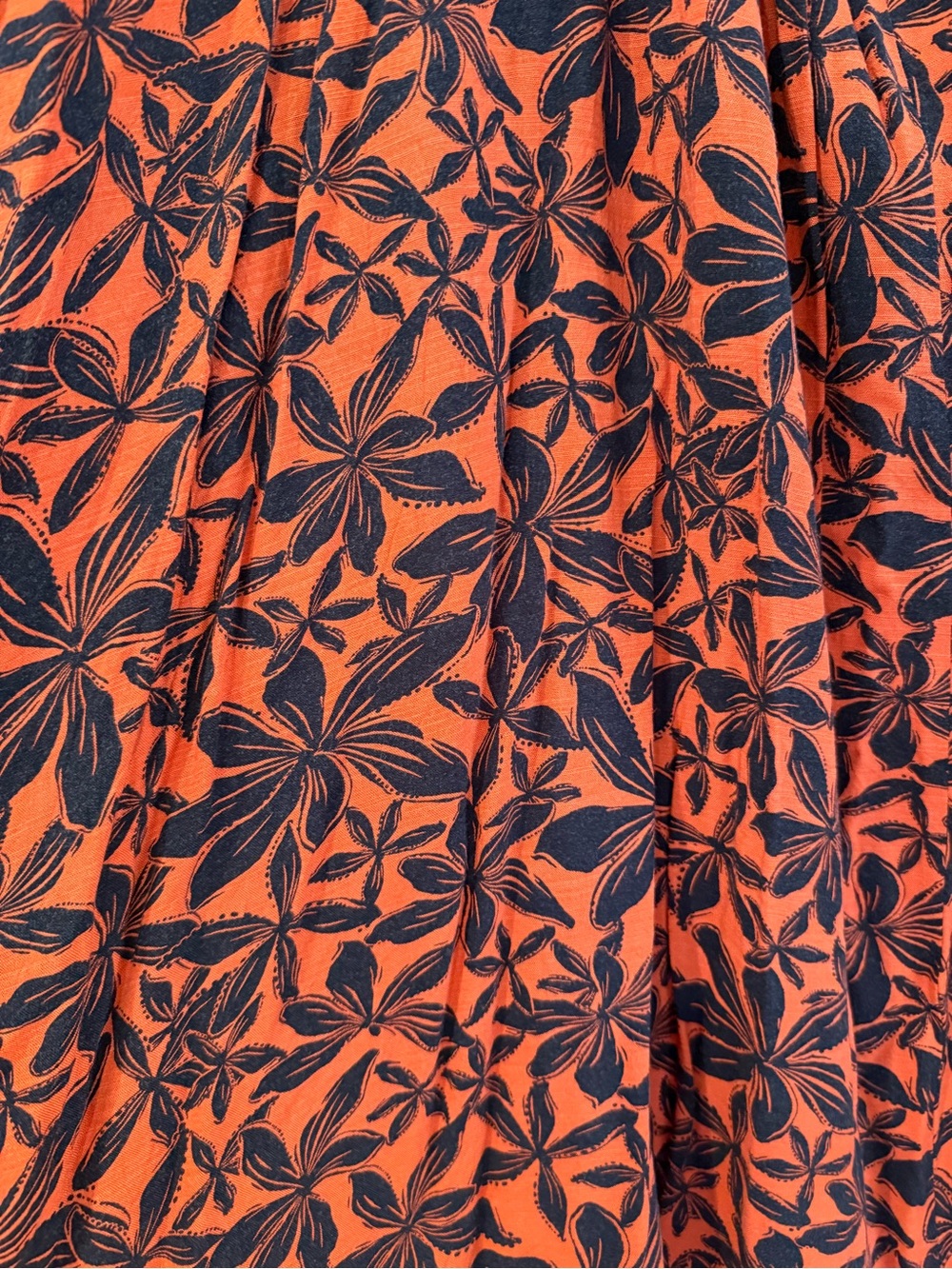 AVA & VIV Orange and Black Floral Women’s skirt - Picture 2 of 4